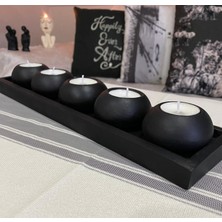 Mor Villa El Yapımı 5'li Set,Mumluk,Dekoratif Mumluk,Tealight Mumluk,Hediyelik Eşya