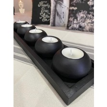 Mor Villa El Yapımı 5'li Set,Mumluk,Dekoratif Mumluk,Tealight Mumluk,Hediyelik Eşya