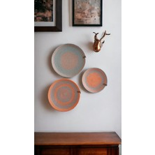 Home Decors By Özlem 3 Lü Hasır Dekoratif Bohem Tabak Duvar Tabağı Moda Salon Duvar Dekor Handmade