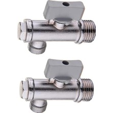 Store Filtreli Taharet Musluğu Ara Musluk Pirinç Gövde G1/2 3/8 Çıkış Çamaşır Musluğu Banyo Ara Musluğu - 2 Adet