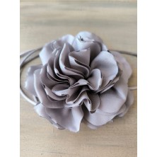 Karan Tuhafiye Kolye/çift Katlı Kumaş Çiçek Kolye (Bk7 )