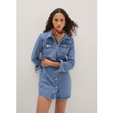 Mango Kot Elbise Cepleri