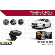 Citroen C-Elysee 2012-2020 Kol Dayama Kolçak Geçmeli ABS Siyah