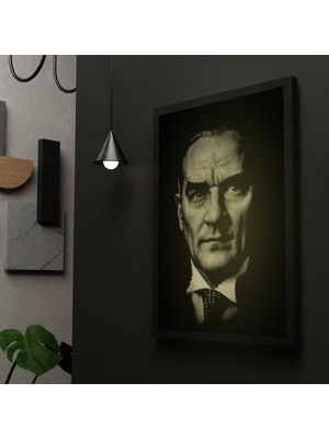 Masifhan Atatürk Metal Işıklı Tablo Aydınlatma