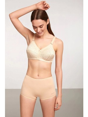 Kom Basic Pamuklu Şort Külot - Ten