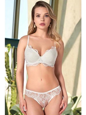 Nurteks Desteksiz Ekru Sütyen Takım 4385