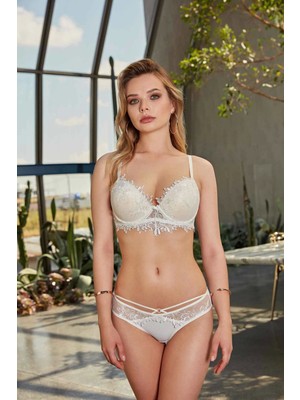 Nurteks Destekli Ekru Sütyen Takımı 4470