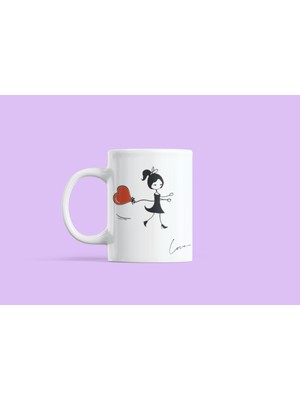 Nino Store Aşktan Birlikte Balonlarla Havalara Uçmak 14şubatsevgililer Günü Baskılı 2'li Kupa Bardak