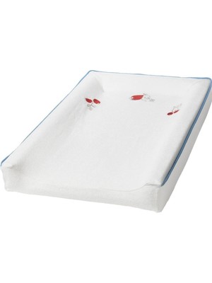 IKEA Vadra Bebek Alt Değiştirme Ped Kılıfı, Beyaz-Mavi Renk Desenli Model