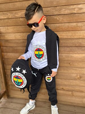 Mavi Boncuk Kids Çocuk Taraftar Fenerbahçe Eşofman Takımı Çantalı