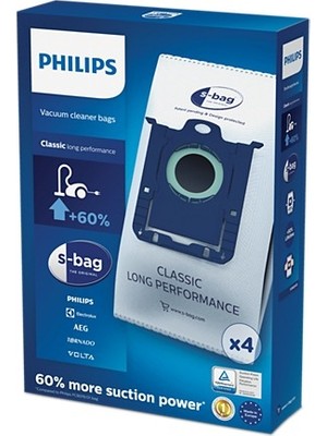 Philips s-bag FC8021/03 Elektrikli Süpürge Torbası - 4 adet