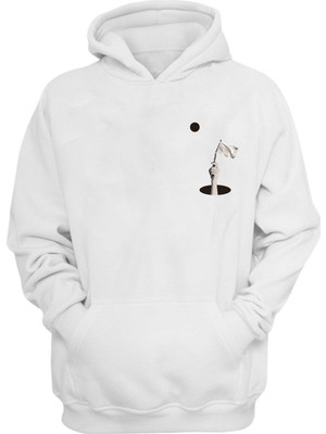 The Wert Unisex Beyaz Bayrak Baskılı Beyaz Normal Kalıp Şardonlu Kalın Sweatshirt