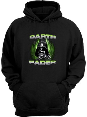 The Wert Unisex Darth Fader Star Wars Baskılı Siyah Normal Kalıp Şardonlu Kalın Sweatshirt