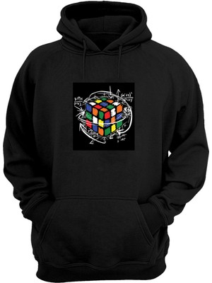 The Wert Unisex Zeka Küpü Baskılı Siyah Normal Kalıp Şardonlu Kalın Sweatshirt