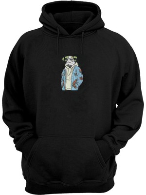 The Wert Unisex Parayı Düşünen Darth Vader Star Wars Baskılı Siyah Normal Kalıp Şardonlu Kalın Sweatshirt