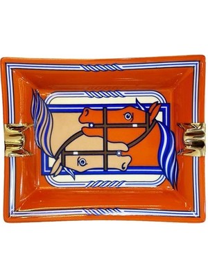 Merry Colored Ashtray Kül Tablası Gold Orange Hr No:2