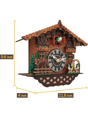 Sunshinee Ahşap Saat Duvara Monte Saat Kuş Çalar Saat Ev Çocuk Odası Dekorasyonu Için Guguklu Saatler (Yurt Dışından)