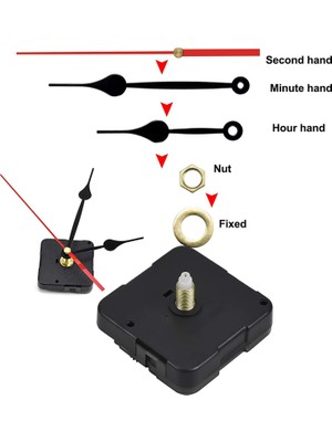 Sunshinee 14 Takım Quartz Saat Hareket Mekanizması, Sessiz Kısa Şaftlı Saat Mekanizmaları, Ibreli, Duvar Saati Mekanizma Parçaları (Yurt Dışından)