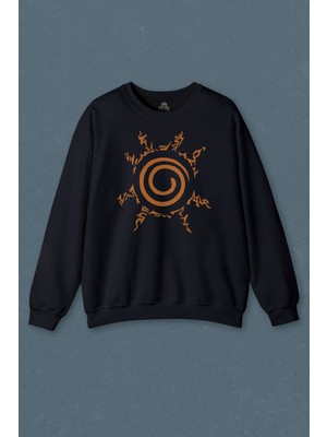 So Cool Kyuubı Seal Of Naruto Jınchuurıkı Logo Baskılı Unisex Sweat