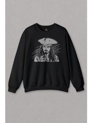 So Cool Karayip Korsanları Pirates Of The Caribbean Baskılı Unisex Sweat