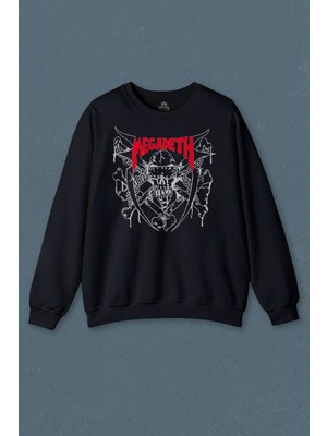 So Cool Megadeth 1983 Kırmızı Dave Mustaine Heavy Metal Baskılı Unisex Sweat