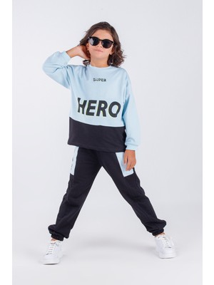 Erkek Çocuk Hero  Baskılı Örme Basic Eşofman Takımı