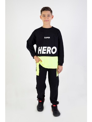 Harika Kids Erkek Çocuk Hero  Baskılı Örme Basic Eşofman Takımı