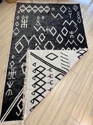 Stay With Love Kilim Çift Taraflı Pamuklu Dokuma Yıkanabilir Iskandinav Kilim