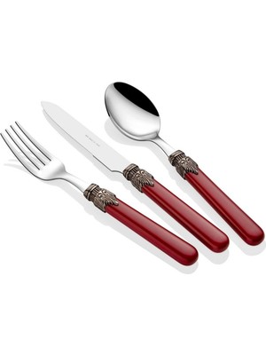 Classic Bordo Çatal Bıçak Seti 24 Parça