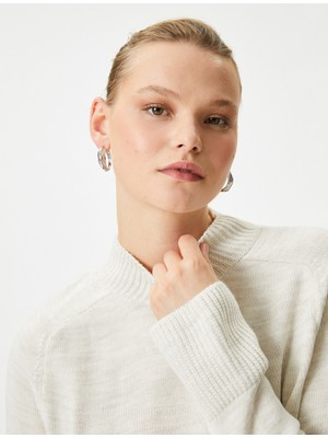 Koton Basic Kazak Yarım Balıkçı Yaka Uzun Kollu