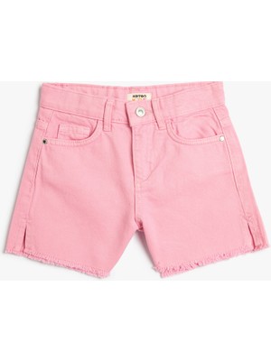 Koton Kot Şort Yırtmaç Detaylı Cepli Pamuklu