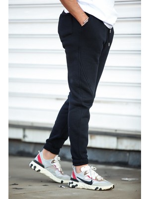 Miron Oval Kesim Paçası Lastikli Eşofman-Lacivert