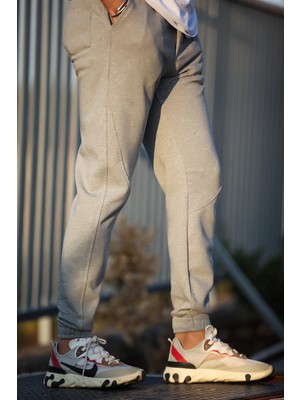 Miron Oval Kesim Paçası Lastikli Eşofman-Gri