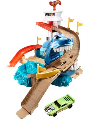 Hot Wheels Köpek Balığı Yarış Seti Eğlenceli Renk Değiştirme Özelliği ile 2-12 Yaş İçin