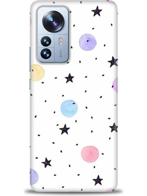gmotp Xiaomi Mi 12 Lite Kılıf Hd Baskılı Kılıf - Yıldız ve Daireler