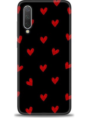 gmotp Xiaomi Mi 9 Lite Kılıf Hd Baskılı Kılıf - Kırmızı Kalpler