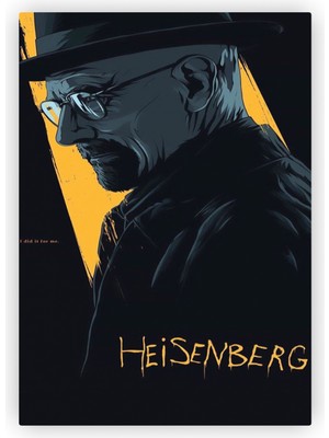 Zinbooz Heisenberg Breaking Bad Ahşap Poster 20X29 cm