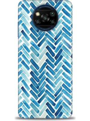 gmotp Xiaomi Poco X3 Nfc Kılıf Hd Baskılı Kılıf - Mavi Çizgiler