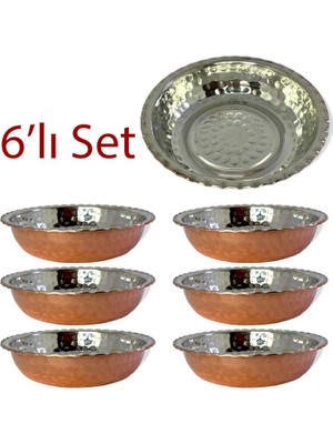 Efemir Çirtikli Bakır Çerezlik 6’lı Set