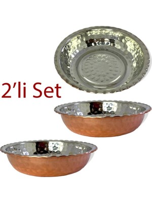 Efemir Çirtikli Bakır Çerezlik 2’li Set