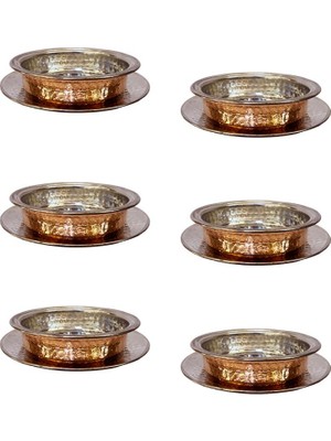 Efemir 6’lı Bakır Çorba Kasesi