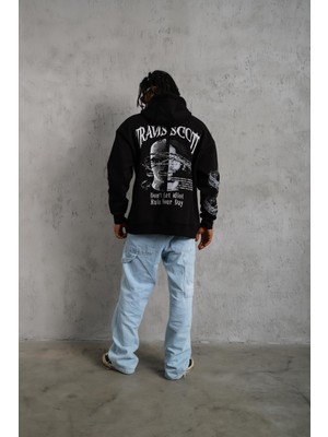 We Fabrica Travis Baskılı Sweatshirt Siyah