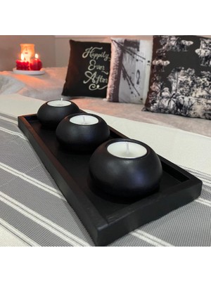 Mor Villa Mum El Yapımı 3'lü Set,Mumluk,Dekoratif Mumluk,Tealight Mumluk,Hediyelik Eşya