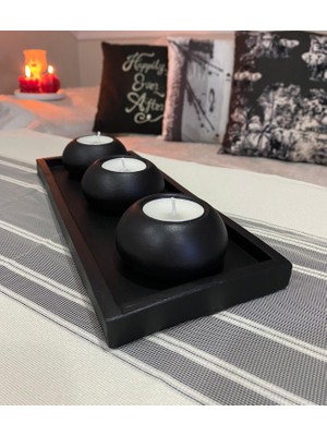 Mor Villa Mum El Yapımı 3'lü Set,Mumluk,Dekoratif Mumluk,Tealight Mumluk,Hediyelik Eşya