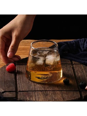 Elite Çeyiz Avm Koni Model Isıya Dayanıklı Sunum ve Meyve Suyu Bardağı Japon Tarzı Fuji Dağ Cam Bardak 350ML