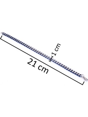 Ferizz 316L Erkek Çelik Bileklik Spor Zincir Bileklik EBLK-466