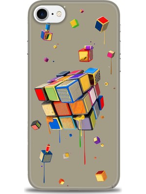 gmotp iPhone 8 Kılıf Hd Baskılı - Zeka Küpü