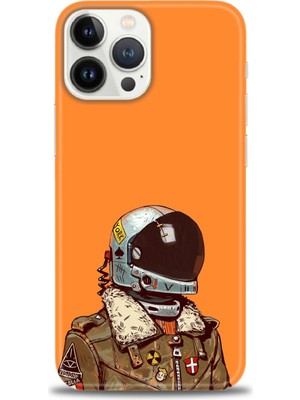 gmotp iPhone 13 Pro Kılıf Hd Baskılı - Turuncu Astronot