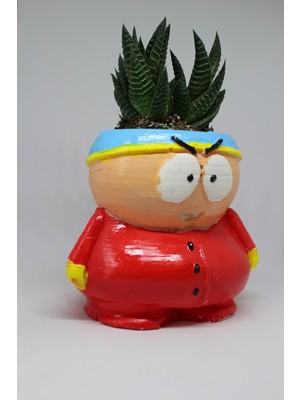 Cactus Garden Eric Cartman Dekoratif Saksı + Canlı Bitki Sukulent