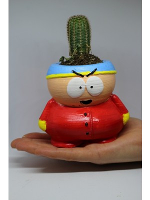 Cactus Garden Eric Cartman Dekoratif Saksı + Canlı Bitki Sukulent